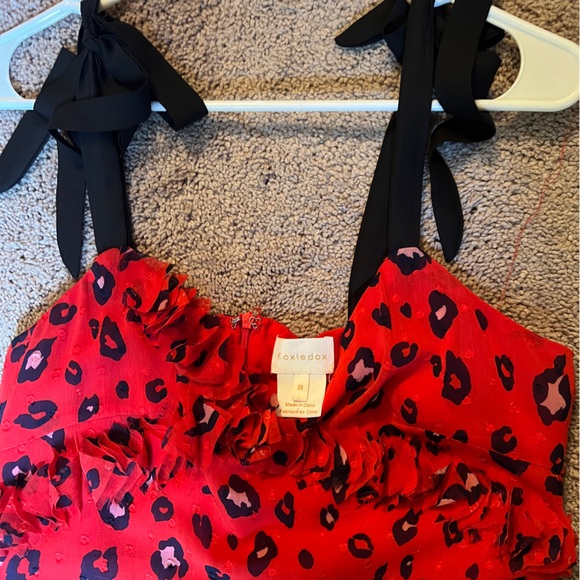 Foxiedox women midi leopard print dress - size medium. Like new! - Picture 7 of 8
